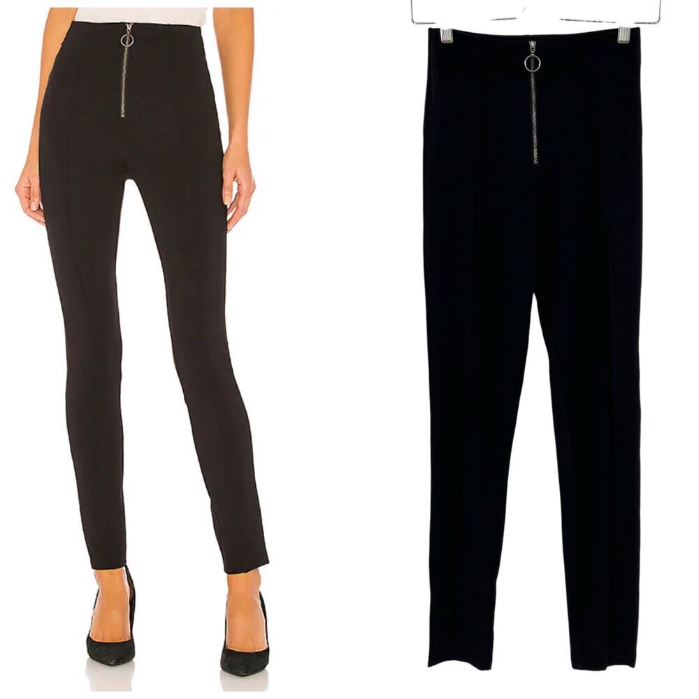 Lovers + Friends Riley‎ Pants in Black Zip Front Leggings Skinny Size XS